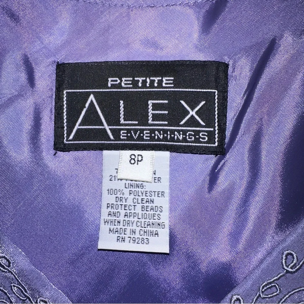 Alex‎ Evenings Petite Dress And Bolero Jacket Sz 8P Gown Mother Of The Bride